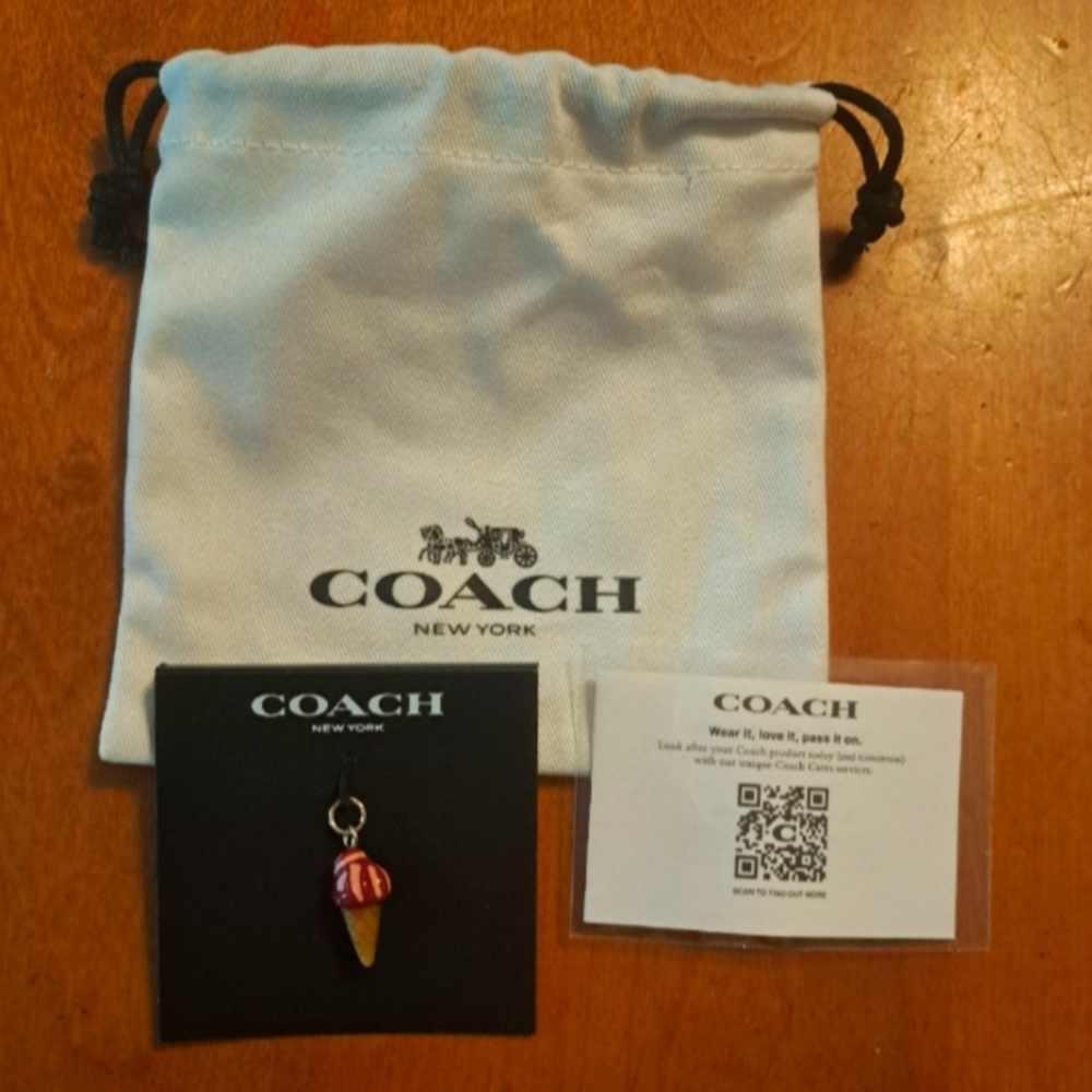 Coach ice cream cone charm NWT & dust bag